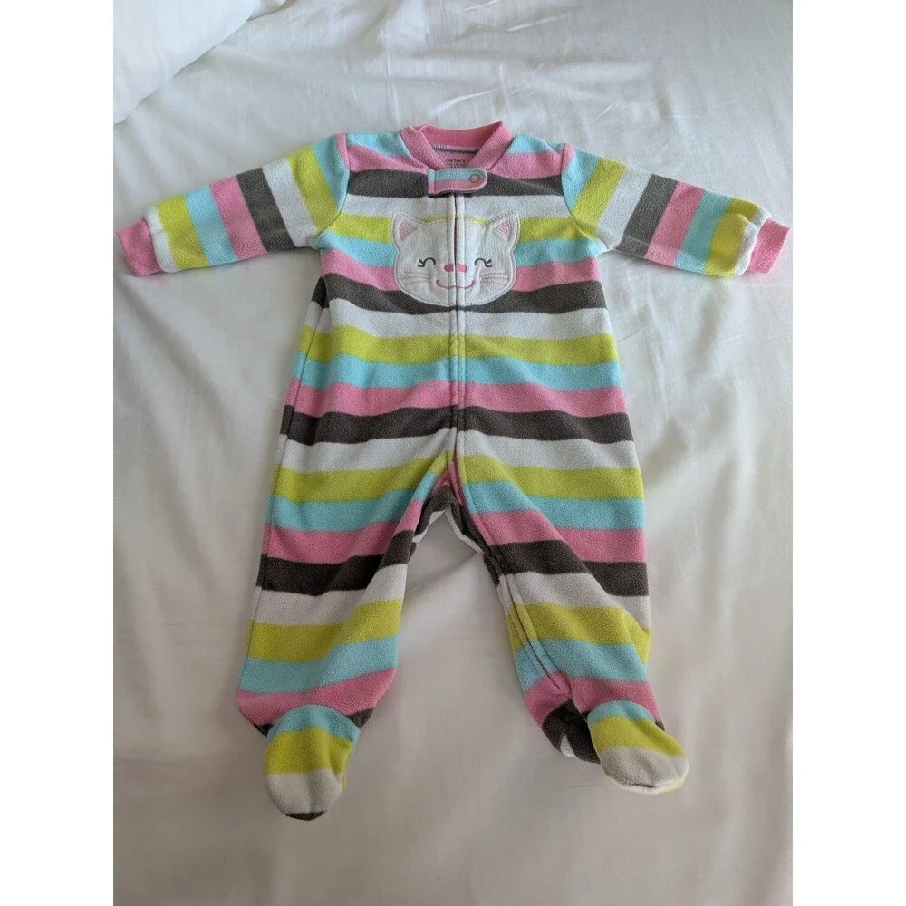 Carter's Fleece Footie Pajama Bundle, 6m